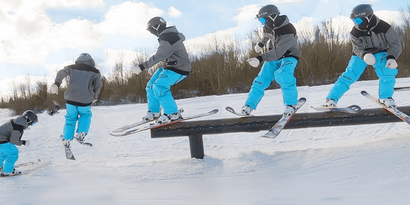 Cómo golpear cajas y rieles con esquís (paso a paso)