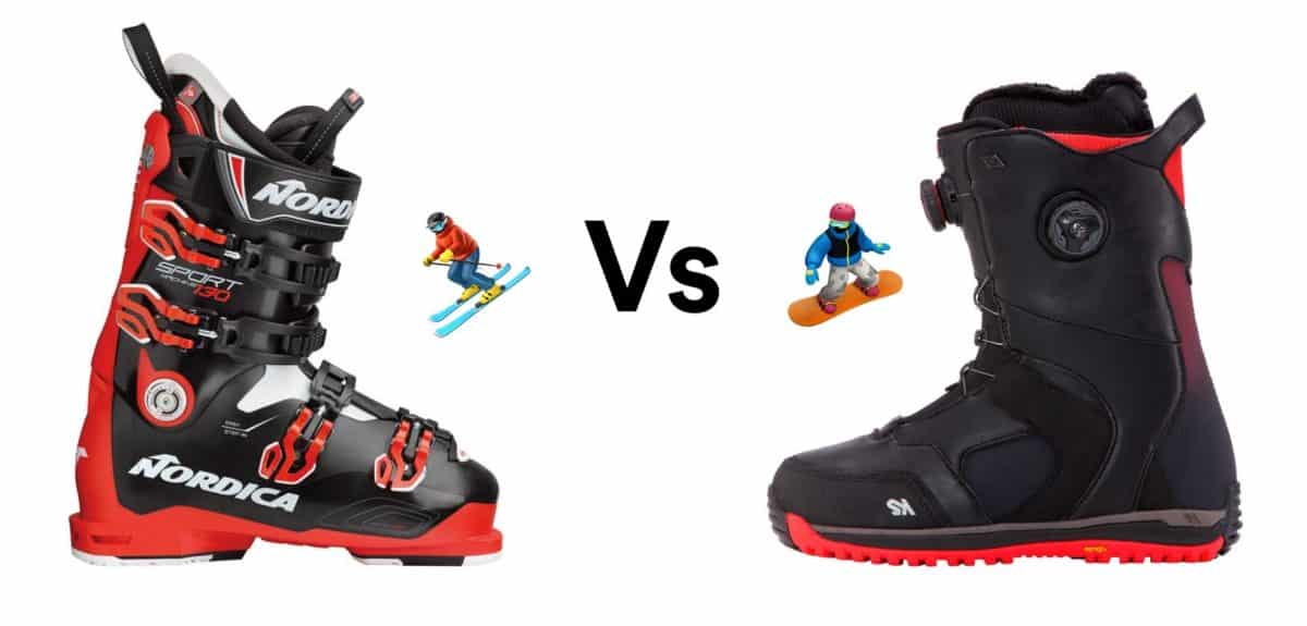 ¿Cual es la diferencia? Botas de esquí versus botas de snowboard