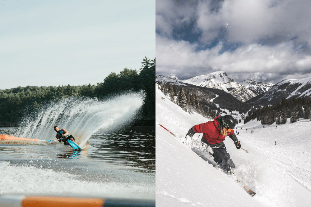¿Qué tan similar es el esquí acuático al esquí en la nieve?